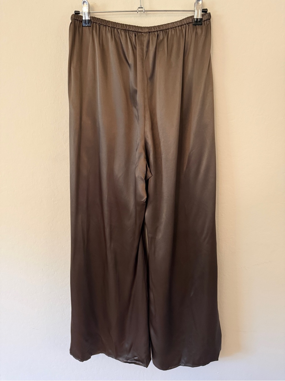 JCrew Cosmo pant in luster charmeuse in Smoky Wood brown - size small - CN714 - Picture 6 of 11